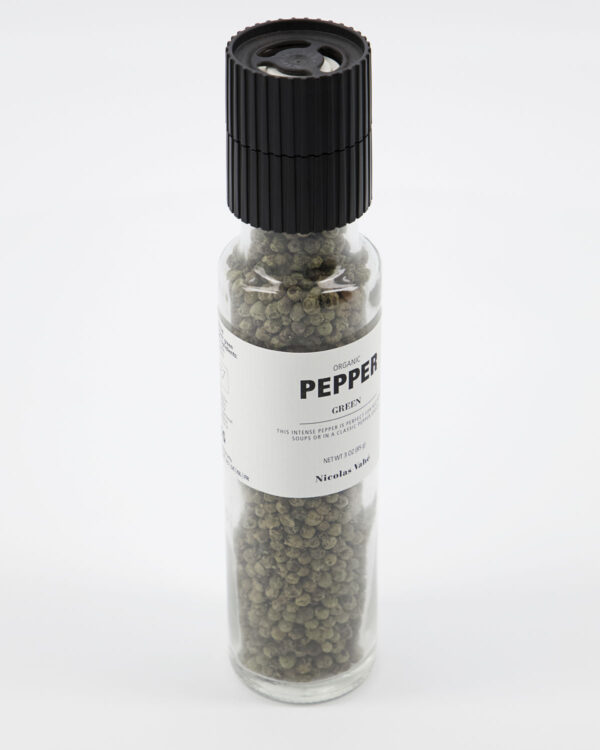 Pfeffermühle "Organic Green Pepper" von Nicolas Vahé - Ideal für weißen Fisch und Bratensauce