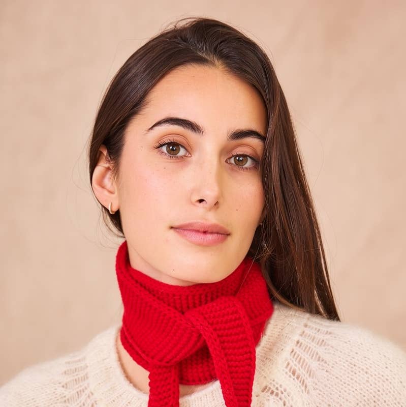 Gestrickter Schal, rot