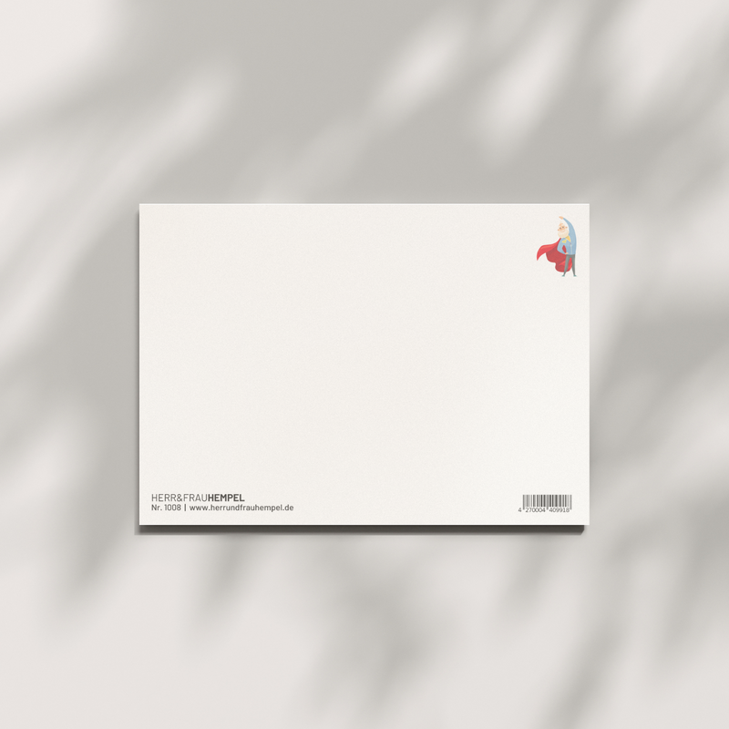 Postkarte Superopa von Herr & Frau Hempel - Rückseite blanko
