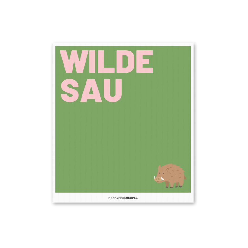 Schwammtuch "Wilde Sau" von Herr & au Hempel - Produktabbildung