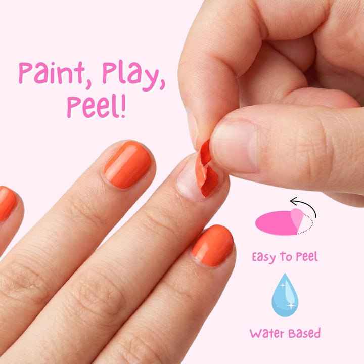 Kindernagellack „Poppy fields" im leuchtendem Rot von Miss Nella. Peel-off Nagellack für Kinder: einfach abziehbar.
