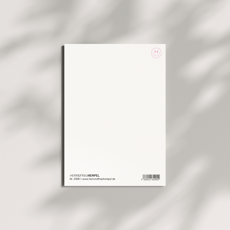 Postkarte Smiley von Herr & Frau Hempel - Rückseite blanko