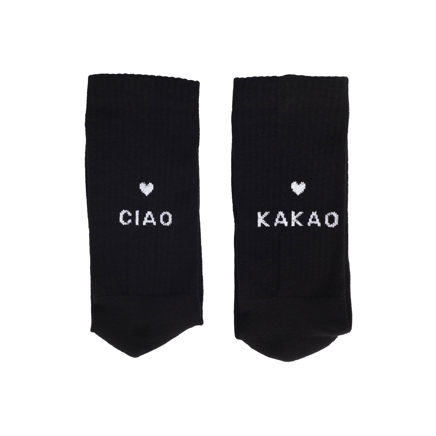 Socken Schwarz Ciao Kakao von Eulenschnitt – Bio-Baumwolle