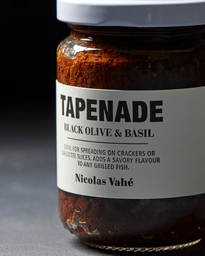 Tapenade "Black Olives & Basil" von Nicolas Vahé - Als Topping auf Fisch und Fleisch