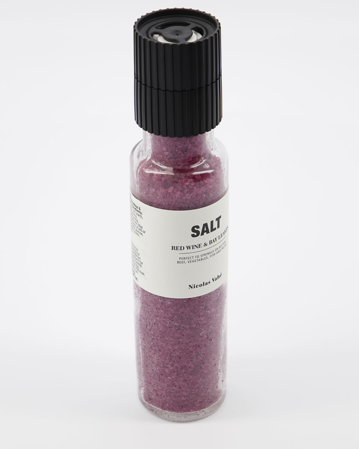 Salzmühle "Red Wine & Bay Leaves" von Nicolas Vahé - geeignet für Fleischgerichte