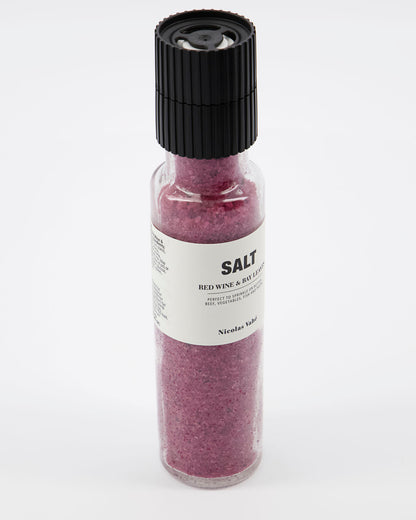 Salzmühle "Red Wine & Bay Leaves" von Nicolas Vahé - geeignet für Fleischgerichte