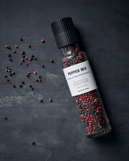 Pfeffermühle "Pink Peppermix" von Nicolas Vahé - Fruchtige Pinke und scharfe schwarze Pfefferkörner