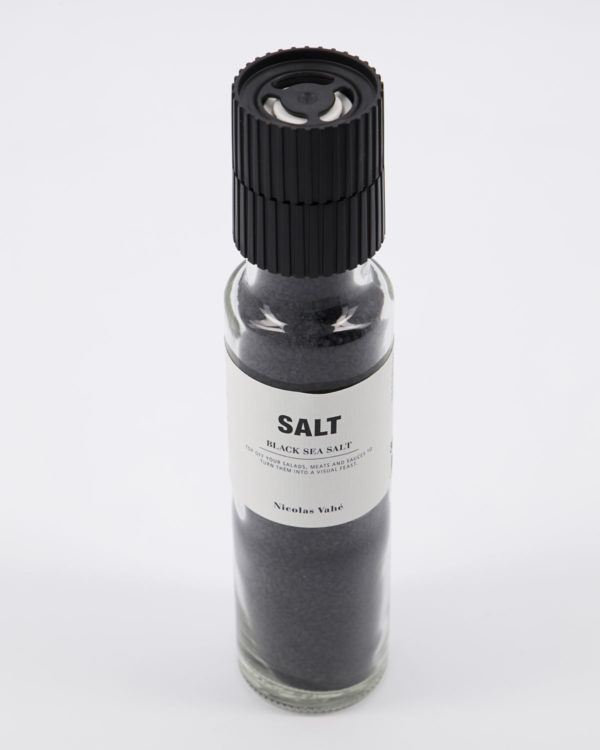 Salzmühle "Black Salt" von Nicolas Vahé - Meersalz mit Aktivohle