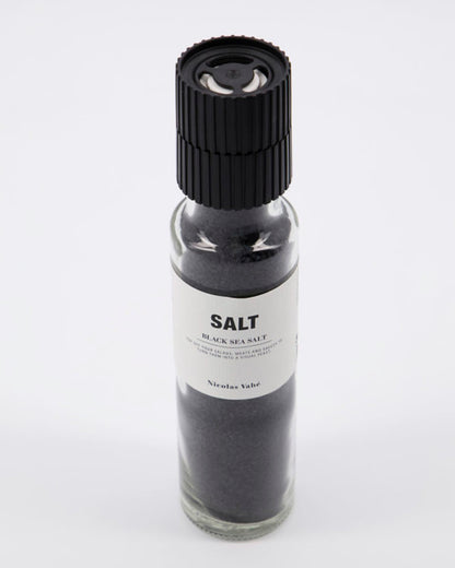 Salzmühle "Black Salt" von Nicolas Vahé - Meersalz mit Aktivohle