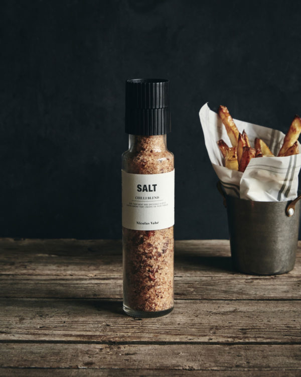 Salzmühle "Chilli Blend" von Nicolas Vahé - Serviervorschlag Pommes