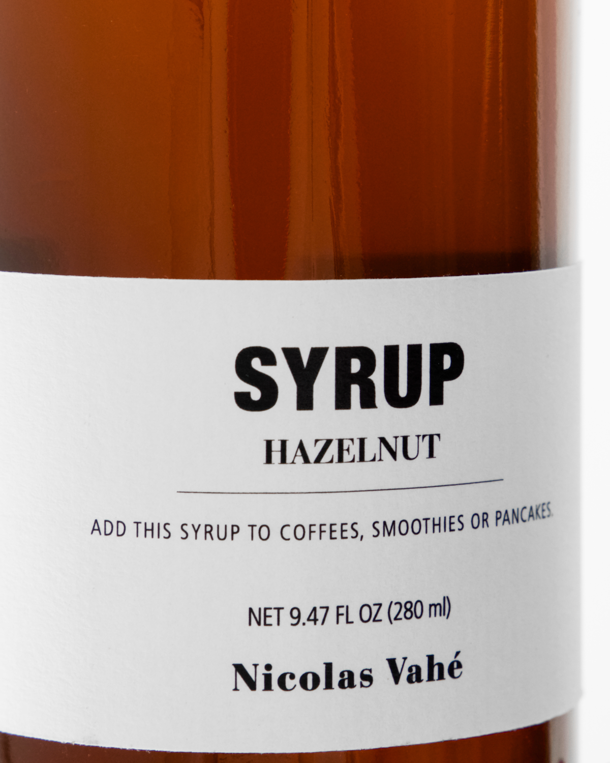 Sirup "Hazelnut" von Nicolas Vahé - süßer, nussiger Sirup für Kaffespezialitäten