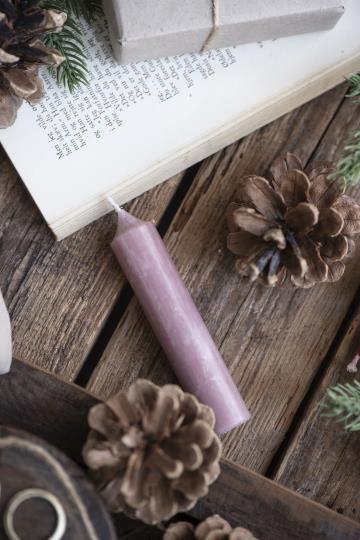 Mini Stabkerze "Rustik"in altrosa von IB Laursen - für eine cozy Atmosphäre