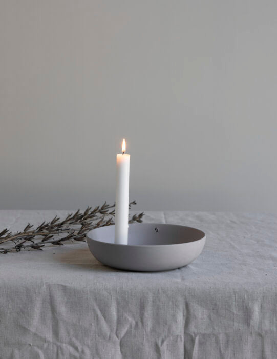 Lidatorp in hellgrau Ø26cm von Storefactory - Kerzenhalter im Scandi Design