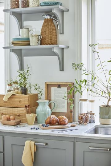 Handtuch "Mynte" im Farbton lemonade von IB Laursen - stylisches Küchenhandtuch in Feinstrick