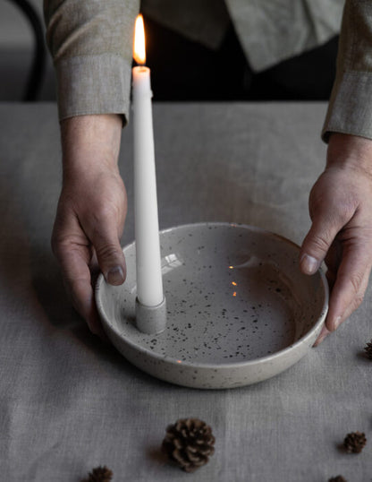 Lidatorp in glossy white Ø10cm von Storefactory - individuelle Glasur