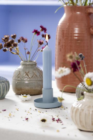 Mini Stabkerze "Rustik"in hellblau von IB Laursen - passend für viele Kerzenständer für eine gemütliche Stimmung zu Hause.