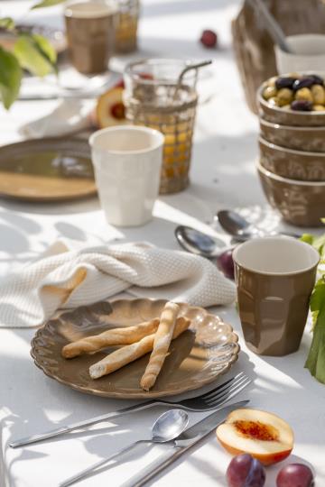 Handtuch "Mynte" im Farbton latte von IB Laursen - für den gedeckten Tisch als Serviette