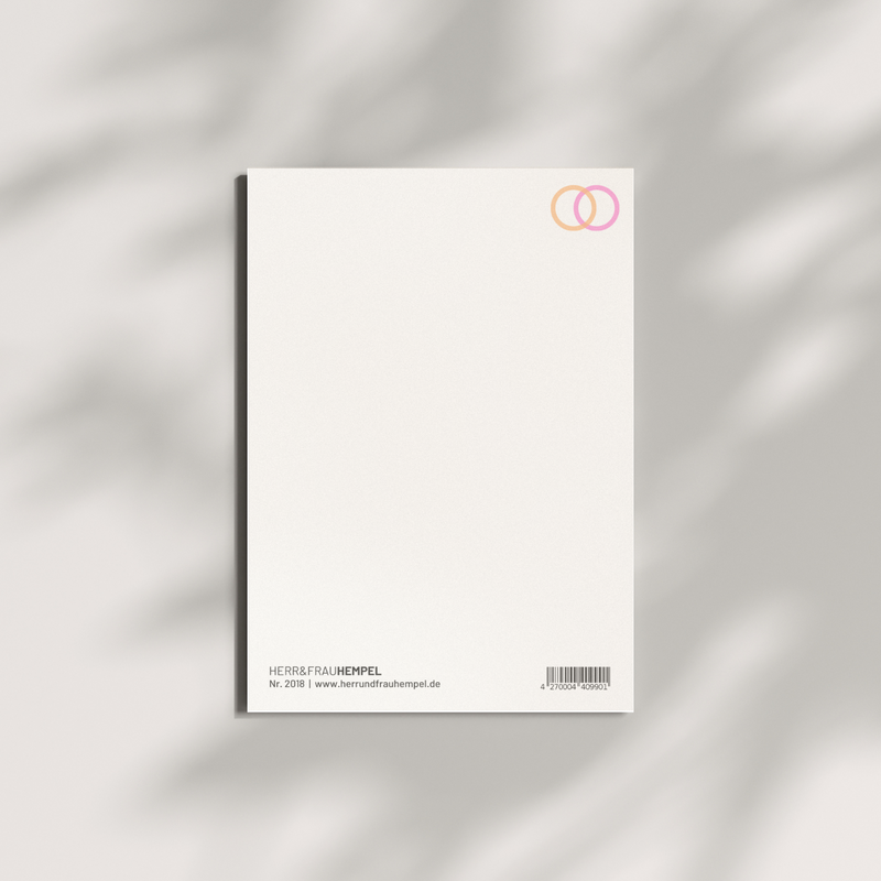 Postkarte Ja von Herr & Frau Hempel - Rückseite blanko