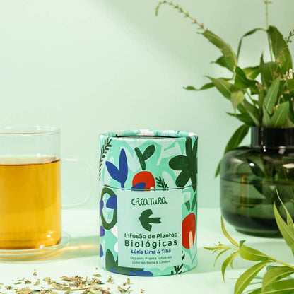 Bio Tee aus Portugal von Criature aus Zitronenverbene und Linde. Liebevoll designte Verpackung. Ideal als Geschenk. 