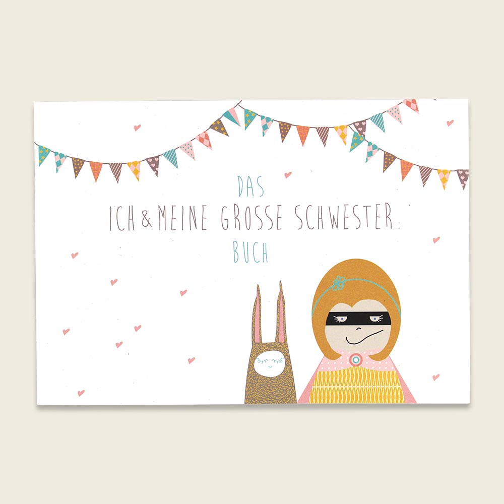 Freundeheft "Ich& meine große Schwester" von Ava & Yves - Softcover mit 24 Seiten mit viel Platz für Erinnerungen von Geschwistern.