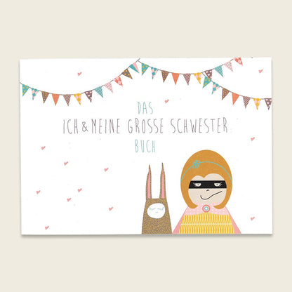 Freundeheft "Ich& meine große Schwester" von Ava & Yves - Softcover mit 24 Seiten mit viel Platz für Erinnerungen von Geschwistern.