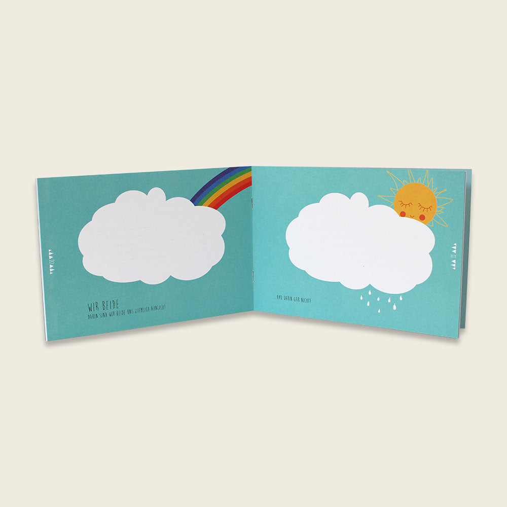 Freundeheft "Ich & mein großer Bruder" von Ava & Yves - Detailaufnahme. Platz für Fotos und Texte. 