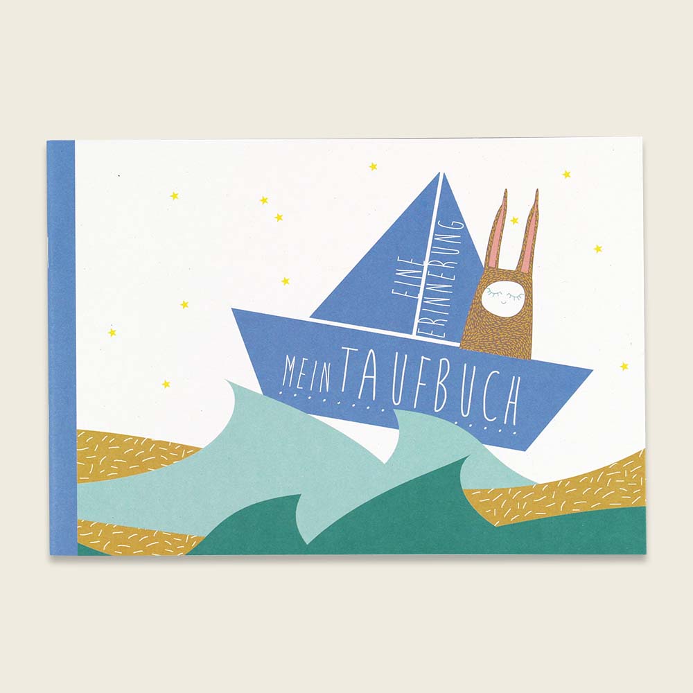 Freundeheft "Mein Taufbuch" in blau von Ava & Yves - Softcover, 24 Seiten