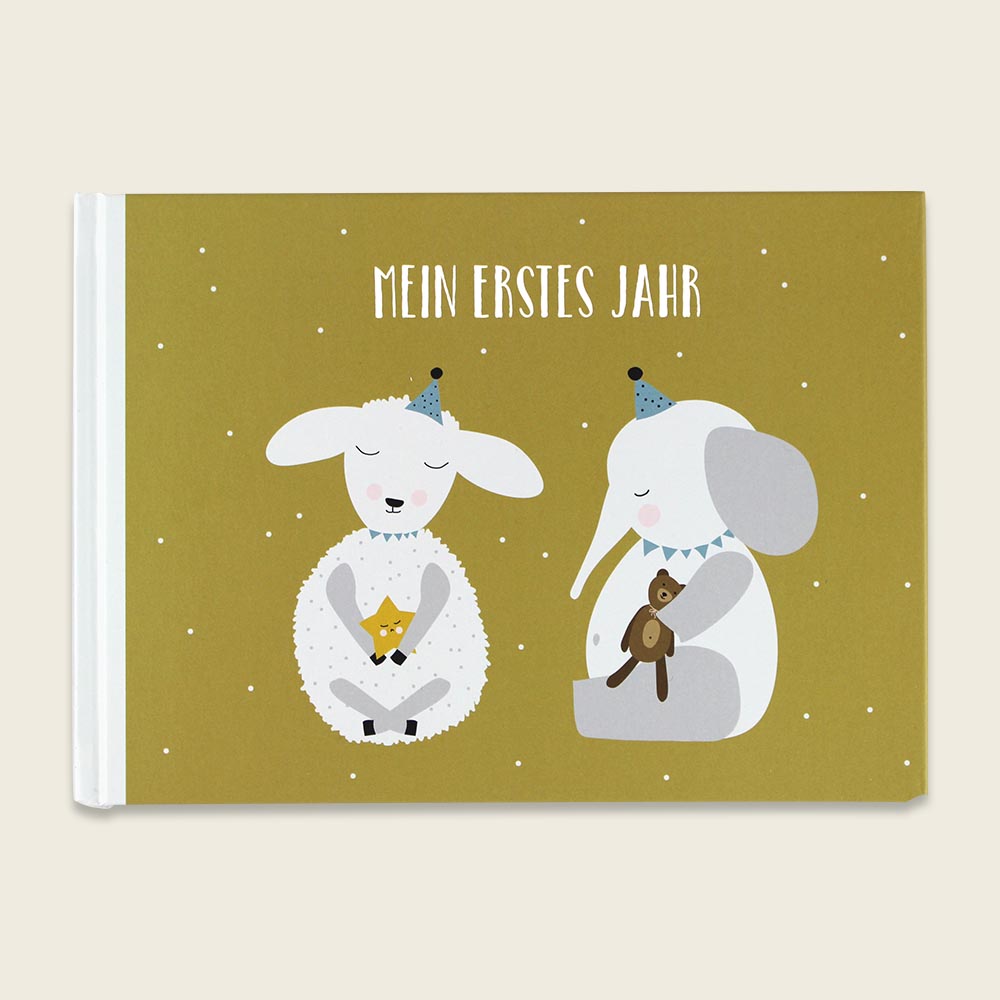 Freundebuch "Mein erstes Jahr" von Ava & Yves - Hardcover und 100 liebevoll gestaltete Seiten