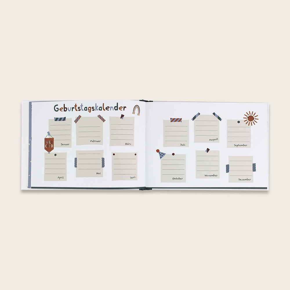 Freundebuch "Alle meine Freunde" von Ava & Yves - mit integriertem Geburtstagskalender