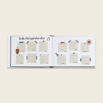 Freundebuch "Alle meine Freunde" von Ava & Yves - mit integriertem Geburtstagskalender