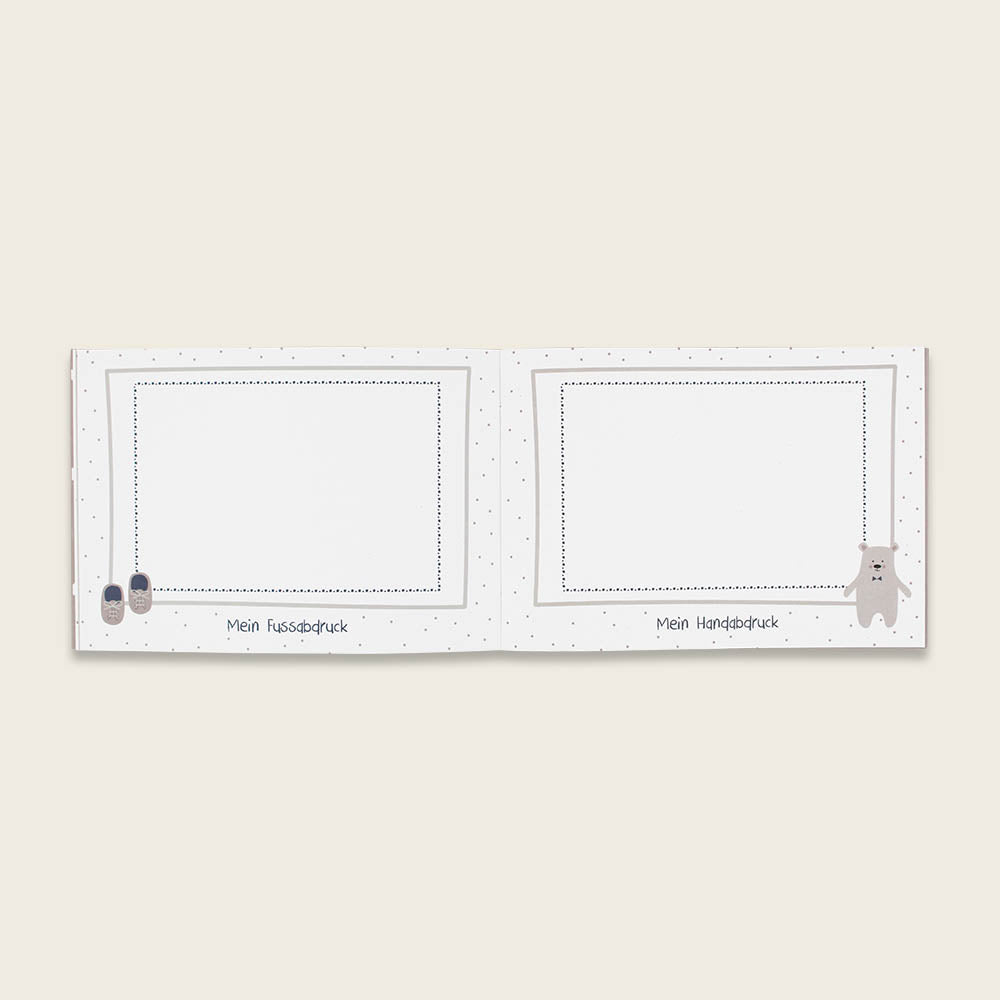 Freundeheft "Hallo Wunder" in rosa von Ava & Yves - mit Platz für Fussabdruck des babys