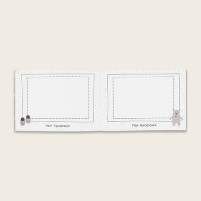 Freundeheft "Hallo Wunder" in rosa von Ava & Yves - mit Platz für Fussabdruck des babys