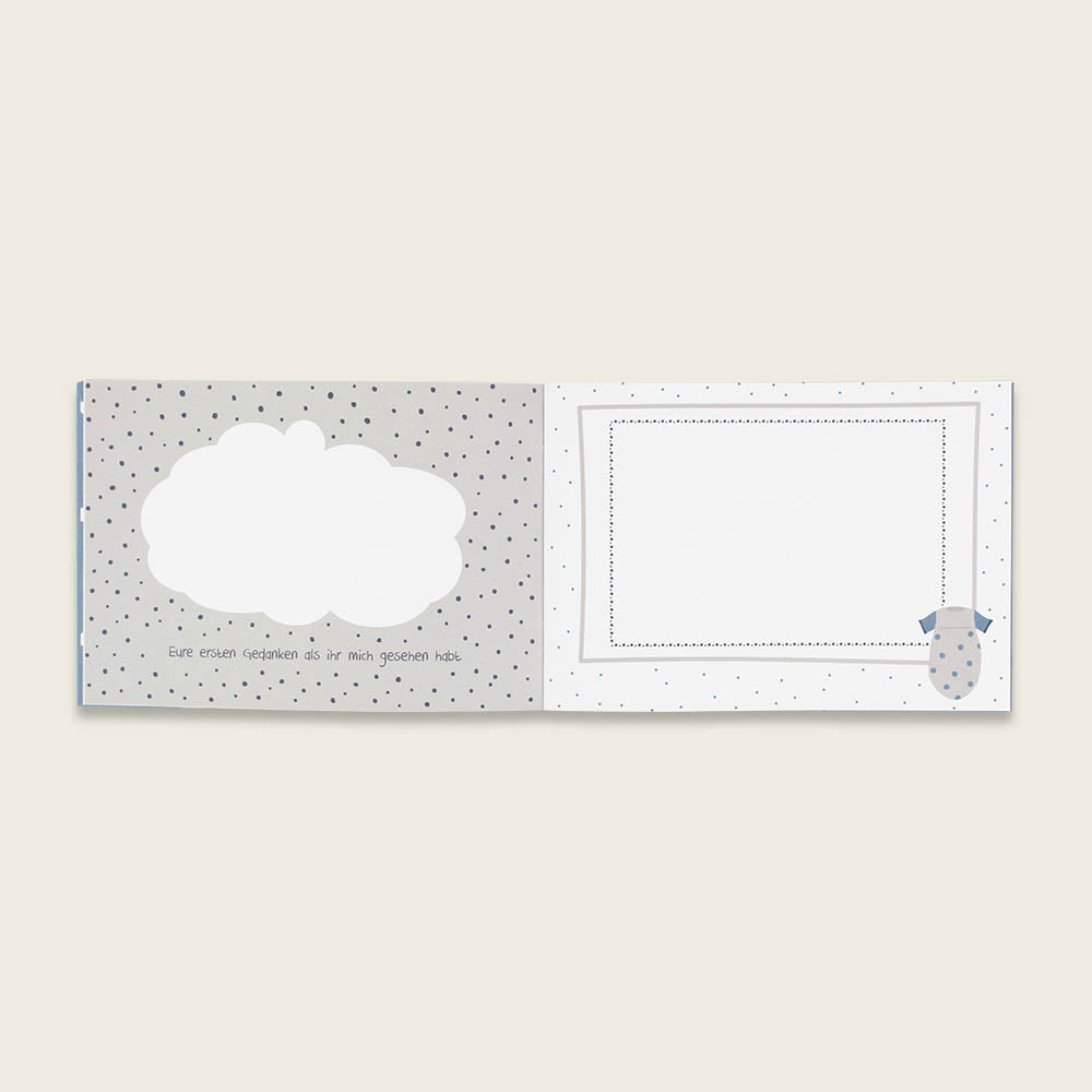 Freundeheft "Hallo Wunder" in blau von Ava & Yves - ideale Geschenkidee zur Geburt