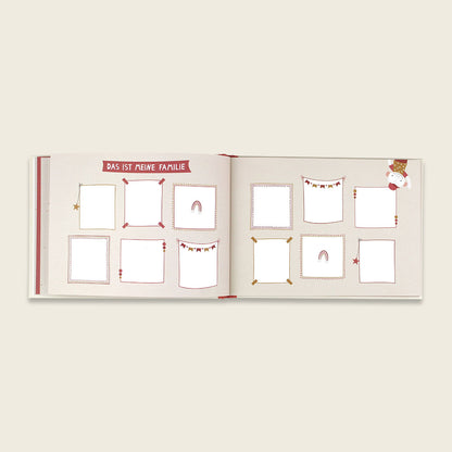 Freundebuch "Mein 1. Jahr" von Ava & Yves - liebevoll deignte Seiten mit Platz für die ganze Familie