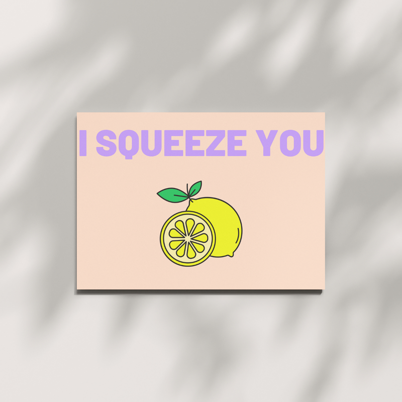 Postkarte I Squeeze you von Herr & Frau Hempel - Vorderseite