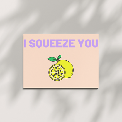 Postkarte I Squeeze you von Herr & Frau Hempel - Vorderseite