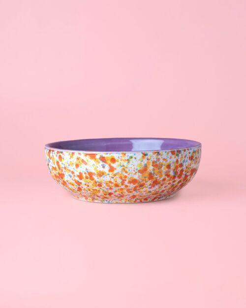 Handgefertigte Keramikreibe in Konfetti für Knoblauch, Ingwer oder Schokolade.Praktisch auch als Bowl, dekorativ und eine schöne Geschenkidee für Feinschmecker.