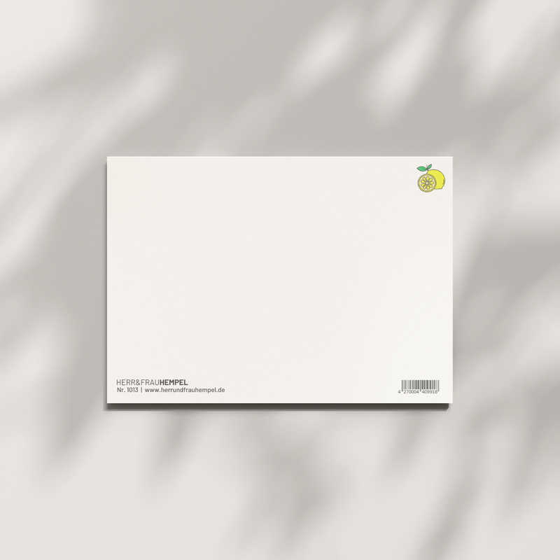 Postkarte I Squeeze you von Herr & Frau Hempel - Rückseite