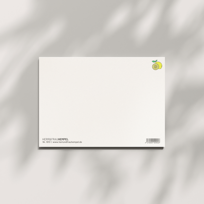 Postkarte I Squeeze you von Herr & Frau Hempel - Rückseite