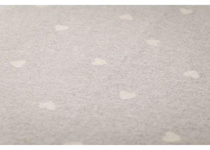 Babydecke "Herzen" in grau von David Fussengger -  aus recycelter Baumwolle, hergestellt in Österreich