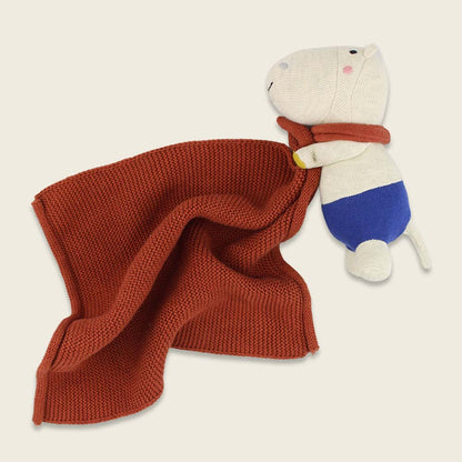 Kuscheltuch "Hippo" blau
