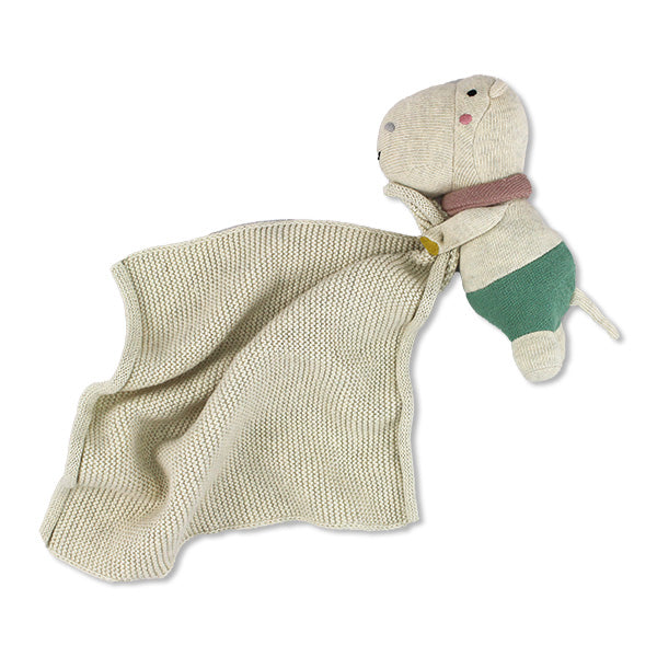 Naturfarbendes Kuscheltuch mit Hippo von Ava & Yves - aus 100% Bio Baumwolle, Produktabbildung