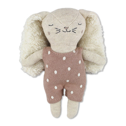 Babyrassel "Hase" mit Latzhose in altrosa von Ava & Yves - Produktabbildung