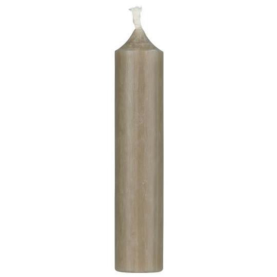 Mini Stabkerze "Rustik" in leinengrau von IB Laursen - Brenndauer ca. 4 Std