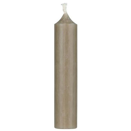 Mini Stabkerze "Rustik" in leinengrau von IB Laursen - Brenndauer ca. 4 Std