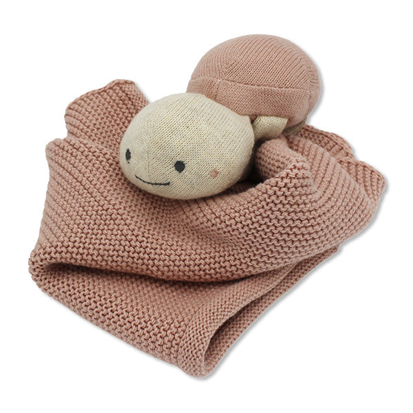 Kuscheltuch in rosa mit Schildkröte von Ava & Yves: Perfekt als Geschenk zur Geburt oder Taufe.
