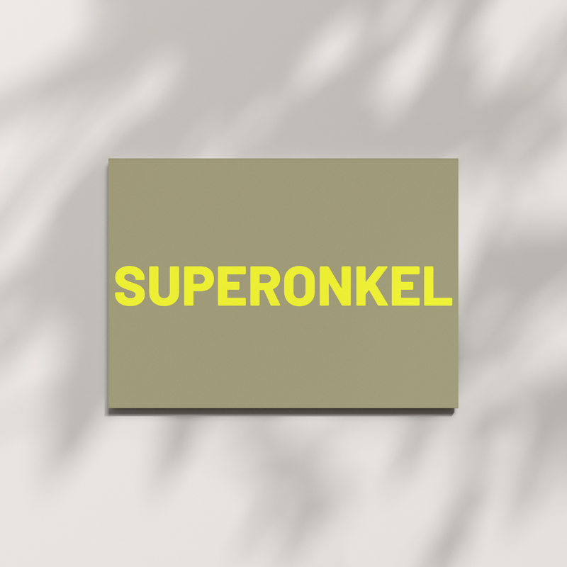 Postkarte Superonkel von Herr & Frau hempel  - Vorderseite