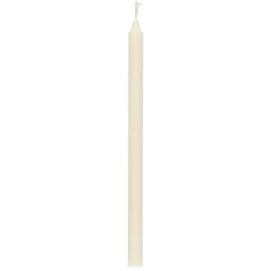 Dünne Stabkerze in creme von IB Laursen – klassisches Design.  ca. 8 Stunden Brenndauer. Perfekt für jeden Anlass.