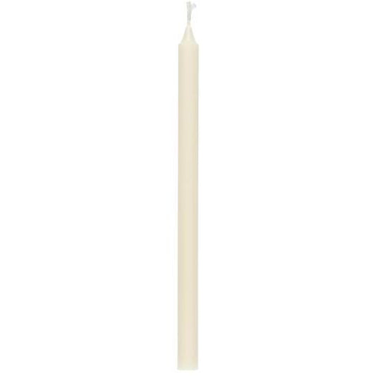 Dünne Stabkerze in creme von IB Laursen – klassisches Design.  ca. 8 Stunden Brenndauer. Perfekt für jeden Anlass.