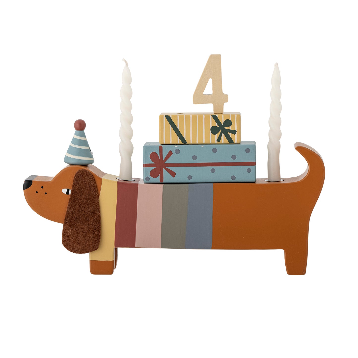 Geburtstagszug "Charlie" von Blomingville MINI - Platz für 2 Kerzen, inkl. Zahlen 0-9, aus FSC-zertifiziertem Holz